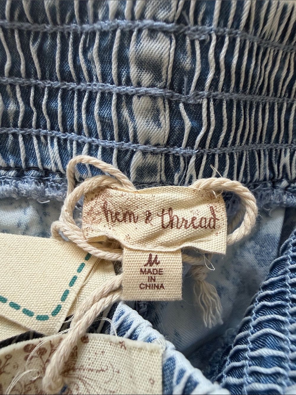 Hem & Thread Light Blue Acid Wash Boyfriend Jeans - Picture 2 of 9